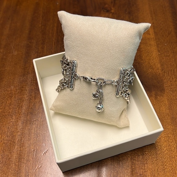 Brighton 5 strand bracelet. Silver toned with black accents. - Picture 3 of 7